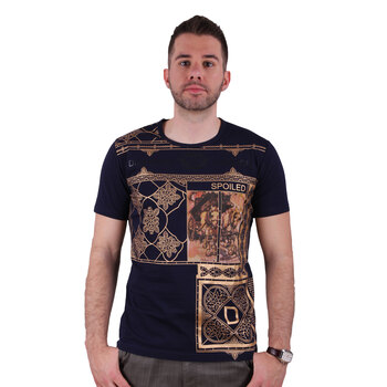 BERGES彼尔戈斯 2012新款 印花短袖T恤 男士T-shirt TX6661-藏青 藏青色 190