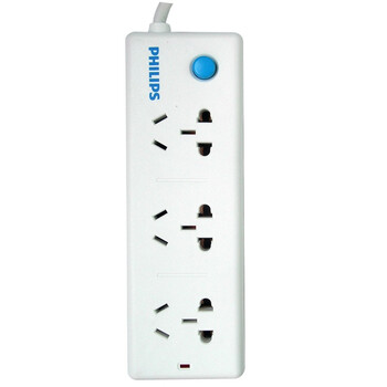 飞利浦（Philips） SPS2320A/93 新国际 一体芯结构三位总控插座 1.8米 白色