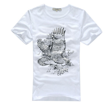 佐肯EingeZogen经典时尚雄鹰印花T恤YT12012D075 白色 XXL