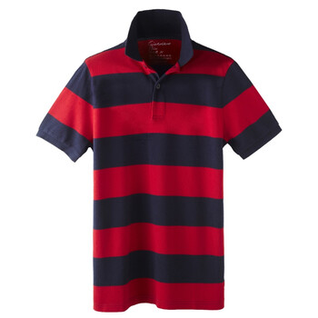 Giordano佐丹奴 Polo 男炫彩个性横间修身POLO 01012014 红色 XL