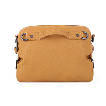 喆代仁LE DECADE Wooster Lanbskin Cross-body 春夏新款大象纹真牛皮手提斜跨包 220108-01 黄色 手提斜挎包