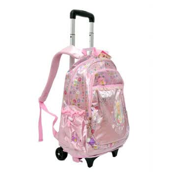 Barbie/芭比拉杆书包学生拉杆书包粉色经典 A272881 粉色