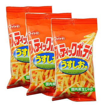 日本原装进口食品 湖池屋 淡盐味薯条 52g*3包 #6227