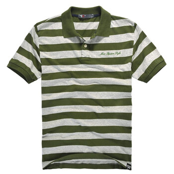 MIX2 夏季新品英伦风条纹多色翻领polo衫短袖L22T97C1 绿色 XXL