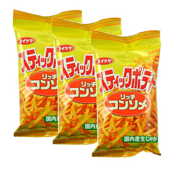 日本原装进口食品 湖池屋 原味薯条 50g*3包 #6333