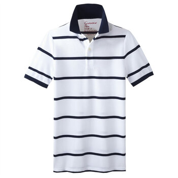 Giordano佐丹奴 Polo 男炫彩个性横间修身POLO 01012014 白色 XL