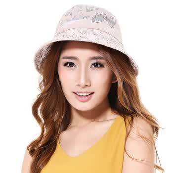 FeelingCool窄檐时尚气质遮阳帽 超轻盈透气舒适防晒夏帽 太阳帽 R58400006 浅咖 均码