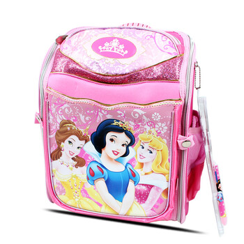 迪士尼DISNEY 2012新品公主系列减负书包 小学生儿童书包 PB0101 粉色
