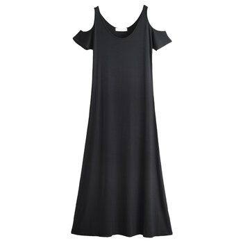 夏装新品 Giordano佐丹奴 裙 女素雅气质秀肩连衣裙 01162022 黑色 S