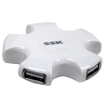 飚王(SSK) SHU024 彩星4口HUB 集线器（白色）