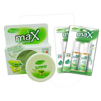 默思卡森max-concern婴儿植物紫草膏20g+宝宝植物防蚊液2*20ml 1089+1091
