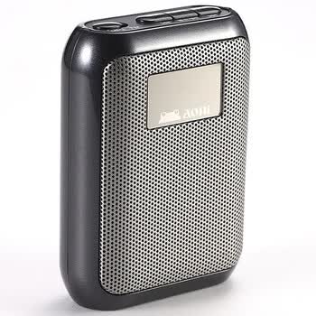 奥尼（aoni）插卡音箱 S300 双模供电/FM/AUX/USB/TF卡/屏显 铁灰色