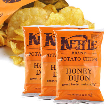 【凯托】美国进口Kettle天然手工烘制薯片 芥末蜜糖味 56克x3袋