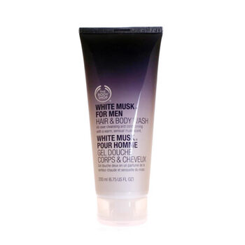 The Body Shop TBS美体小铺 白麝香男士头发和身体清洁乳200ml 舒缓补水保湿滋养润泽