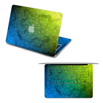 SkinAT 苹果笔记本MacBook全套保护贴膜 3M材料 蓝绿格调 Pro 17