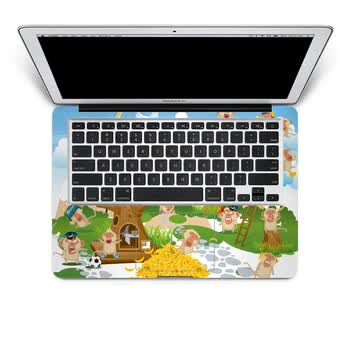 SkinAT 苹果笔记本MacBook手托保护贴膜 不含键盘 3M材料 猴子游戏 Air 13 2011款