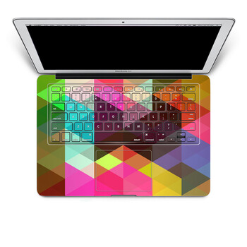 SkinAT 苹果笔记本MacBook手托保护贴膜 含键盘 3M材料 幻彩菱形 Pro 17
