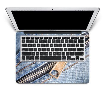 SkinAT 苹果笔记本MacBook手托保护贴膜 不含键盘 3M材料 拉链牛仔 Pro 15