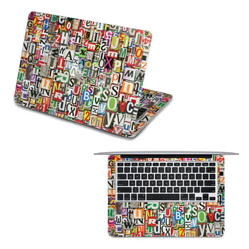 SkinAT 苹果笔记本MacBook全套保护贴膜 不含键盘 3M材料 混乱字母 Pro 15 (Retina)