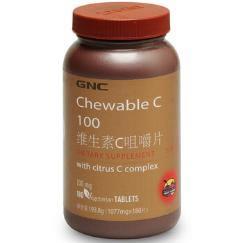 GNC 健安喜 维生素C咀嚼片 180片（美国原装进口）