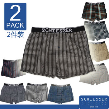 舒雅 SCHIESSER 2件装男士夏日家具短裤 随机发货 888 杂色 XL