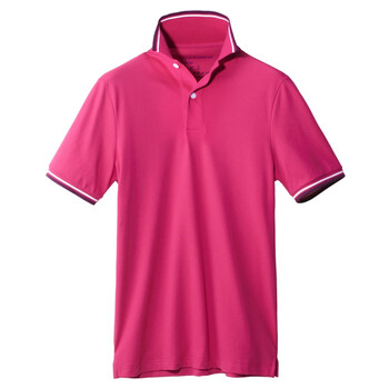Giordano佐丹奴 Polo 男撞色边小立领修身POLO 01012001 热情的粉红 XXL