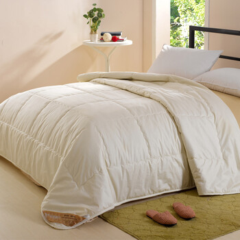 品诚家纺 床上用品 羊毛被 2m/2.2m 100%纯羊毛 羊毛被米黄 200cm*230cm