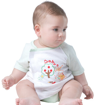 Baby2 婴幼儿夏装宝宝连体衣BA472136 绿色 80