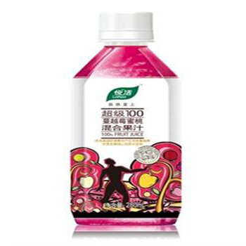中粮 悦活超级100蔓越莓蜜桃混合果汁 （280ml+20ml）*24 YR4631 北京地区专享