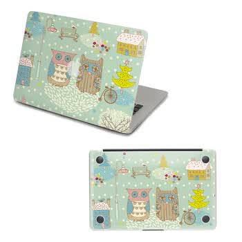 SkinAT 苹果笔记本MacBook外壳及底部保护贴膜 3M材料 恋恋猫头鹰 Air 11