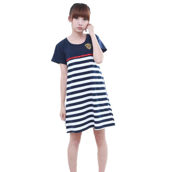 蕾曦 孕妇条子印章连衣裙 WML.878 条纹 M
