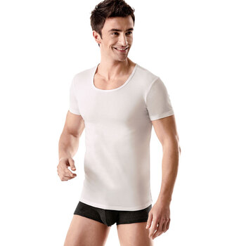 Hanes 恒适男式棉氨短袖衫 白色 MUM105 白色 XXL超大号