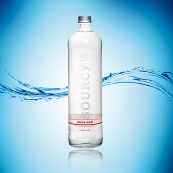 荷兰进口Sourcy PureRed天然气泡矿泉水 优雅瓶装750ml