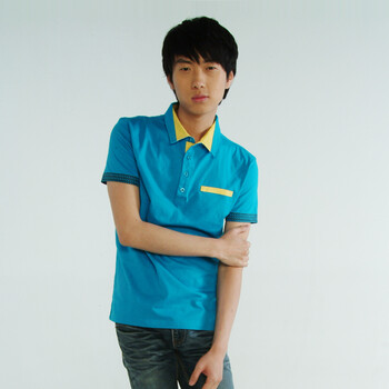 约晴 Utree 男士 纯棉 TL002 T-shirt 蓝色 XL