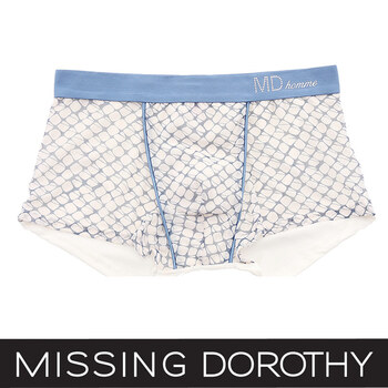 [Missing Dorothy]韩国热销舒适透明男士平角内裤_MMDR1Z10 天蓝色 105(L)