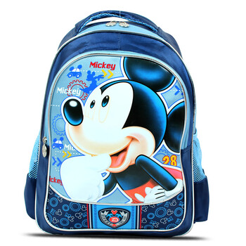 迪士尼DISNEY 小学生书包 米奇双肩背包 M0420 蓝色