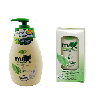 默思卡森max-concern婴儿植物奶癣护理膏30g+婴儿牛奶沐浴露200ml 1040+1053