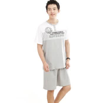 派邦奴 春夏男士针织纯棉背心家居服套装/礼盒 2210 浅灰 XXL