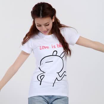 比克波克 BIKBOK 2012新款夏装圆领短袖女式T恤B2T194 白色 L