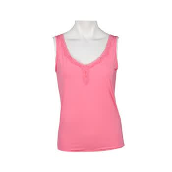 Jockey居可衣 女式尼龙蕾丝猫印背心 JJ23132117 128桃红色 XL
