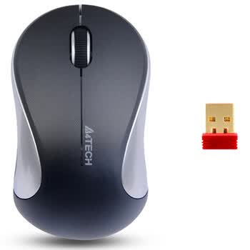双飞燕（A4TECH）针光无线鼠 G3-270N 银黑