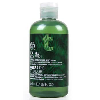 The Body Shop TBS美体小铺 茶树去背痘清爽沐浴露沐浴胶250ml 补水保湿去滋养润泽袪角质