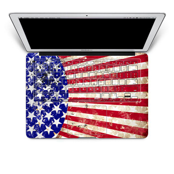 SkinAT 苹果笔记本MacBook手托保护贴膜 含键盘 3M材料 怀念美国 Pro 13