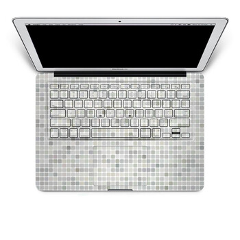 SkinAT 苹果笔记本MacBook手托保护贴膜 含键盘 3M材料 灰色小格子 Pro 13