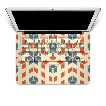 SkinAT 苹果笔记本MacBook手托保护贴膜 含键盘 3M材料 几何菱形 Air 11