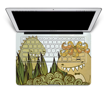 SkinAT 苹果笔记本MacBook手托保护贴膜 含键盘 3M材料 卷发恐龙1 Pro 13
