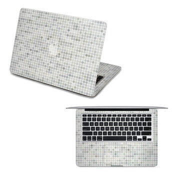 SkinAT 苹果笔记本MacBook全套保护贴膜 不含键盘 3M材料 灰色小格子 Pro 15 (Retina)