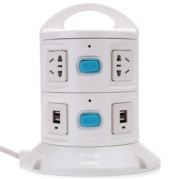 牛人（NIUREN) NR-228H 8位四USB接口塔型电源转换器 1.8米