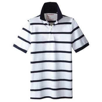 Giordano佐丹奴 Polo 男炫彩个性横间修身POLO 01012014 雪 M