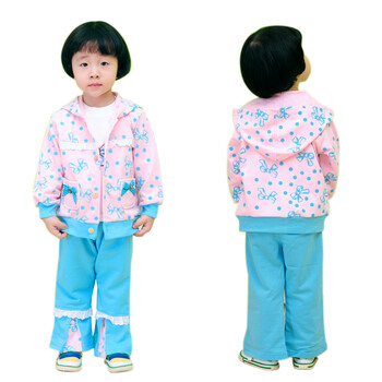 达晶 女童装2012春秋新款女宝宝卫衣三件套1岁2岁3岁套装新款春装 5022 活力蓝 100